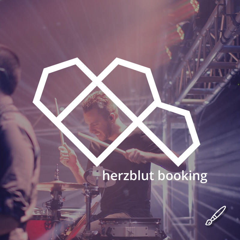 Herzblut Booking Logo-Entwicklung